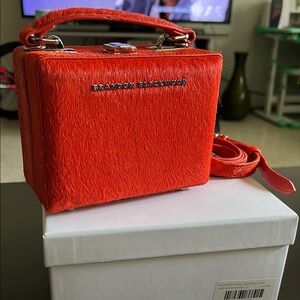 Brandon Blackwood Mini Kendrick Trunk | Burnt Orange Ponyhair